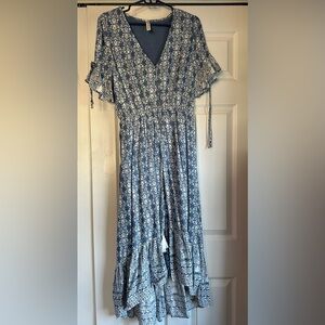 Floral Blue Maxi Dress